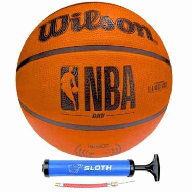 Imagem de Bola de Basquete Infantil / Juvenil Wilson DRV Oficial + Bomba de Ar, 
