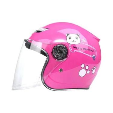 Imagem de Capacete Infantil Para Moto Elétrica Com Estampa De Desenho Animado, C