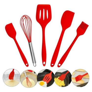 Imagem de Kit Utensílios de Cozinha de Silicone 5 Peças - Sortido - TOP RIO