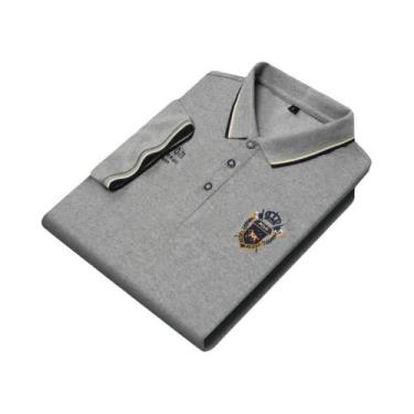 Imagem de Camisas Polo Masculinas De Verão Leves E Respiráveis Com Bordado, Mang