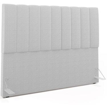 Imagem de Cabeceira Cama Box Casal Queen 160cm Dália W01 Bouclê Cinza