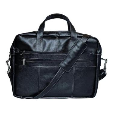 Imagem de Bolsa Médica Couro Executiva Pasta Transversal Em Couro Porta Notebook