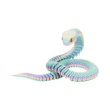 Imagem de Brinquedo Fidget De Cobra Articulada Impresso Em 3D, Ornamento De Mesa