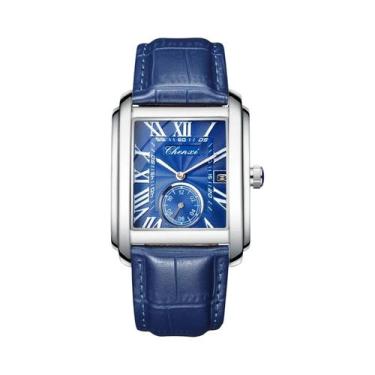Imagem de Relógio De Quartzo Masculino À Prova d'Água Com Pulseira De Couro CHEN