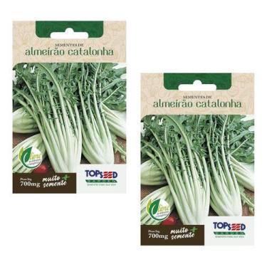 Imagem de 2x Sementes Almeirão Catalonha Topseed Salada Hortinha Vasos