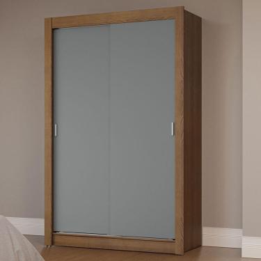Imagem de Guarda-Roupa Solteiro 2 Portas Correr Rustic/Cinza