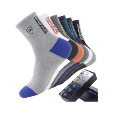 Imagem de Meias Esportivas Masculinas De Cano Médio, Quentes, Respiráveis E Abso