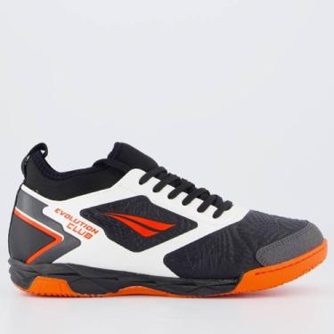 Imagem de Chuteira Penalty Evolution Club Futsal Preta e Laranja, 39