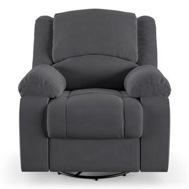 Imagem de Poltrona Do Papai Reclinável Sala De Cinema Barcelona Glider Giratória Massagem Usb Grafite