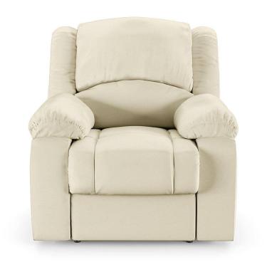Imagem de Poltrona Do Papai Reclinável Sala De Cinema Barcelona Elétrica Touch Massagem Usb Pu Bege