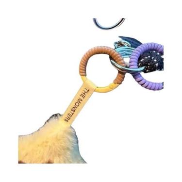 Imagem de Chaveiro De Silicone Labubu Colorido Com Corda, Fivela Anti-Queda E Pr