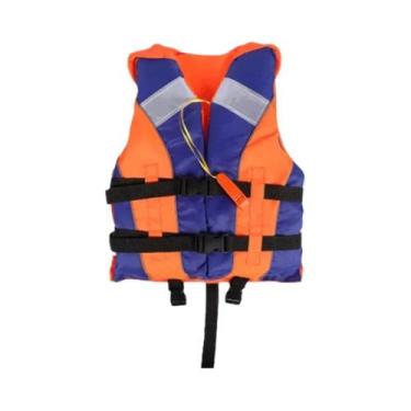 Imagem de Colete Salva-Vidas Infantil Ajustável Com Apito Para Natação, Pesca E 