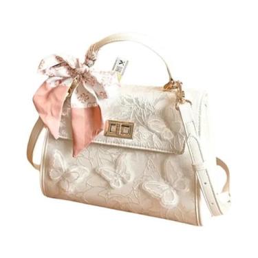 Imagem de Bolsa Transversal Feminina De Renda Borboleta Elegante Luxo Leve Desig