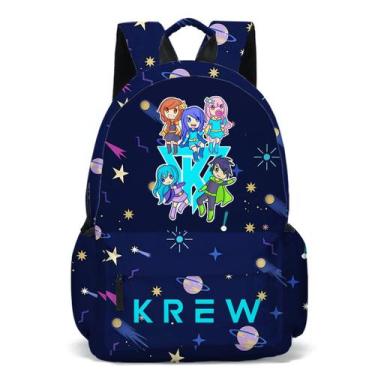 Imagem de Mochila escolar Krews Anime para crianças 33x17x42cm - yiweisai