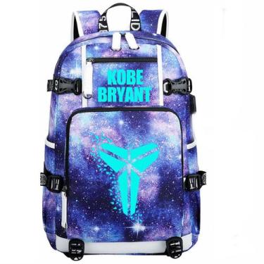 Imagem de Mochila escolar Luminous Kobes Bryantss 24 Anime School Bag - yiweisai