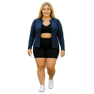 Imagem de Casaco Camisa Sem Zíper Proteção UV FPU50 Feminino Plus Size-Feminino