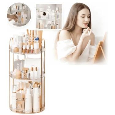 Imagem de Organizador De Maquiagem Comésticos Giratório Acrílico Wbcom Transpare