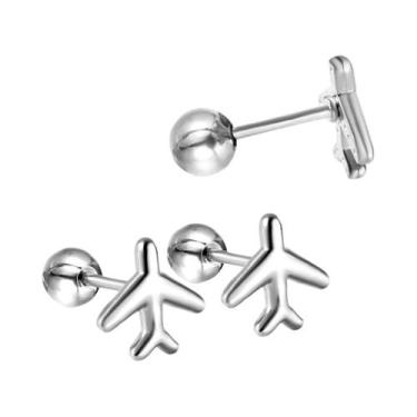 Imagem de Brincos De Aço Inoxidável Mini, Fofos, Com Formato De Coração, Borbole