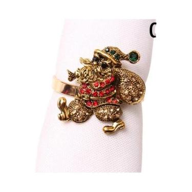 Imagem de Guirlanda De Sinos De Natal Com Papai Noel E Alce, Suportes De Metal P