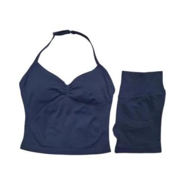 Imagem de Conjunto De Yoga Sem Costura Para Mulheres, 2 Peças, Roupas De Treino,