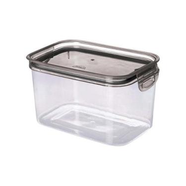 Imagem de Pote Plástico Hermético com Travas 1,2L Plasútil Borracha Alimentos Mo
