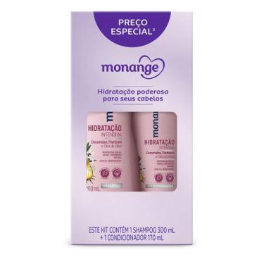 Imagem de Kit Monange Shampoo 300ml + Condicionador 170ml Hidratação Intensiva