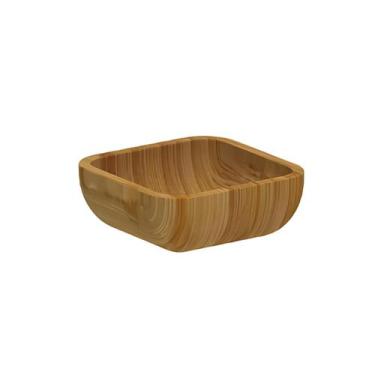 Imagem de Bowl Quadrado Bambu Ou 21x21x4,5cm Petisqueira Molhos, 21x21x4,5cm, Ba