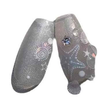 Imagem de Adesivos Decorativos Para Unhas Em Forma De Bolha De Gato Brilhante 5D