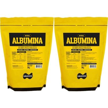 Imagem de Kit 2X Albumina Refil - 1000g Natural - Naturovos-Masculino