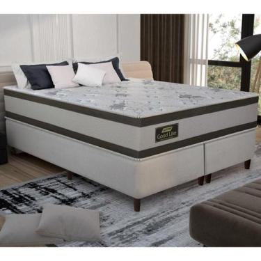 Imagem de Cama Box Conjugado King com Colchão (193x71x203) Good Like Gazin CR353
