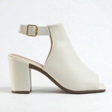 Imagem de Sandalia Feminina Fechada Estilo Peep Toe Salto Gross-Feminino
