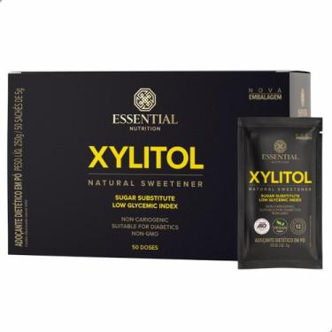 Imagem de Xylitol Adoçante 5g (250g) 20 Unidades Essential Nutrition, Natural