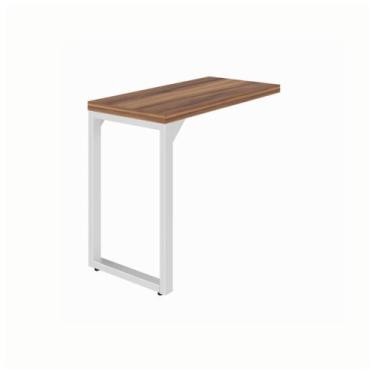 Imagem de Mesa AUXILIAR SIMPLES 0,90x0,45m - NOGAL SEVILHA/BRANCO - 34304 - WORK