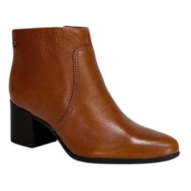 Imagem de Bota Bottero Cano Baixo Salto Bloco em Couro 346901 Caramelo-Feminino