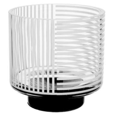 Imagem de VASO DECORATIVO ENFEITE PLANTA LISTRAS VIDRO 10x10x10cm TRANSPARENTE