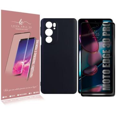 Imagem de Capa AVELUDADA + Película Privacidade P/ Moto Edge 30 Pro XT2201 6.7 -