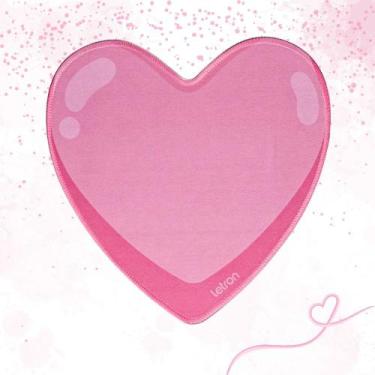 Imagem de Mouse Pad Coração Pink Vibes Letron 23 x 22,7cm - Leonora