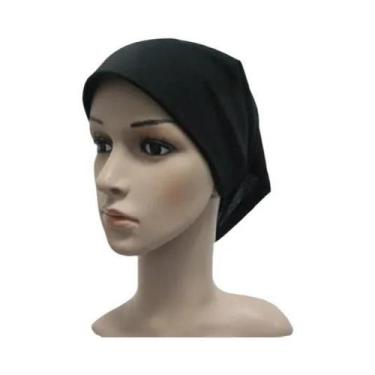 Imagem de Chapéu Tubular Feminino Hijab - Elástico, Liso e com Lenço de Papelão,