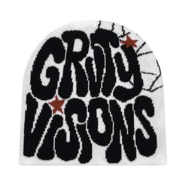 Imagem de Gorro Unissex De Acrílico Com Letra GR Em Jacquard, Estilo Europeu-Ame