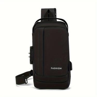 Imagem de Mochila de Peito OEM à Prova D'água em PU para Notebook 8 Polegadas Preto com Trava de...