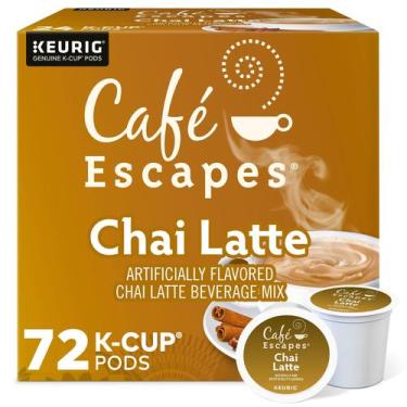 Imagem de Cápsulas K-Cup Café Escapes Chai Latte para Bebida, 72 unidades