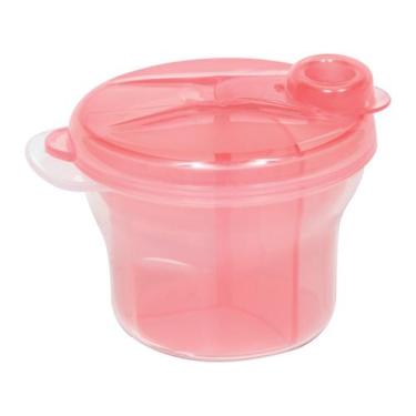 Imagem de Pote BUBA para Leite em Pó com Divisória - Rosa 300ml