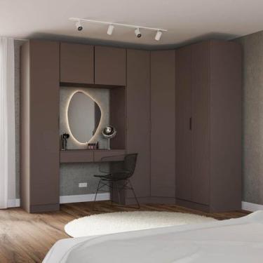 Imagem de Guarda-Roupa Modulado de Canto Obliquo 6 Peças 7 Portas Orion CabeCasa