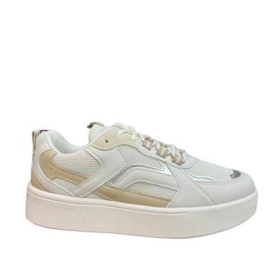 Imagem de Tenis Casual Ramarim Flatform Creme/bege Lançamento 25-83132, 37, Gelo