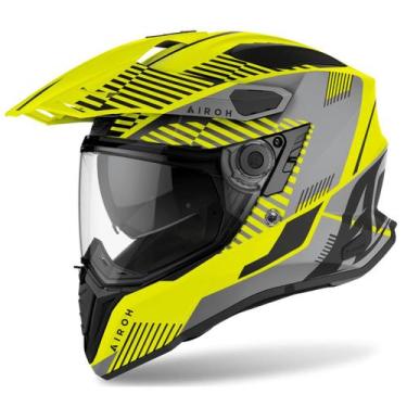 Imagem de Capacete Airoh Commander Boost Big Trail Trilha Amarelo, Preto Amarelo