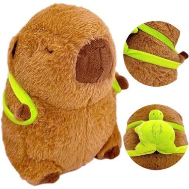 Imagem de Pelucia Infantil Capivara Mochilinha Tartaruga Capituga 20cm - 7898506