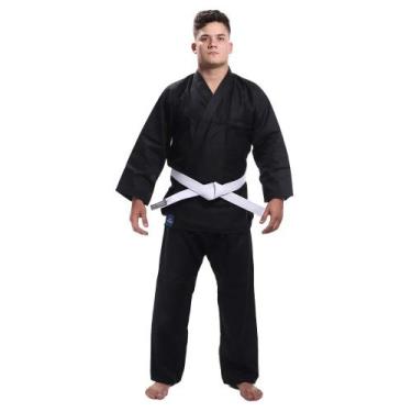 Imagem de Kimono Torah Kung Fu Reforçado Preto - A5, Preto
