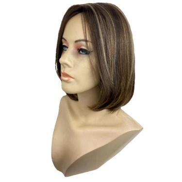 Imagem de Peruca Fênix com Mechas - Cabelo Humano Natural Brasileiro - Vitória R