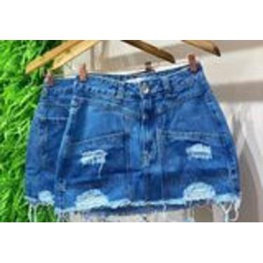 Imagem de saia jeans - própria , P