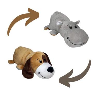 Imagem de Bicho de Pelúcia Flip 2 em 1 Reversível 39cm - Bene Casa Baby, Cachorr